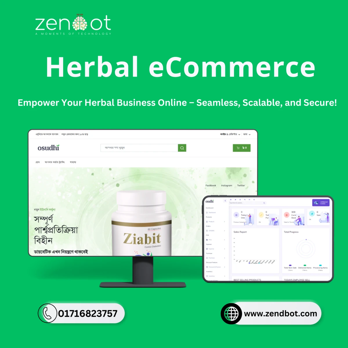 Buy the Best Herbal eCommerce Laravel Script – Osudhi.com featured image