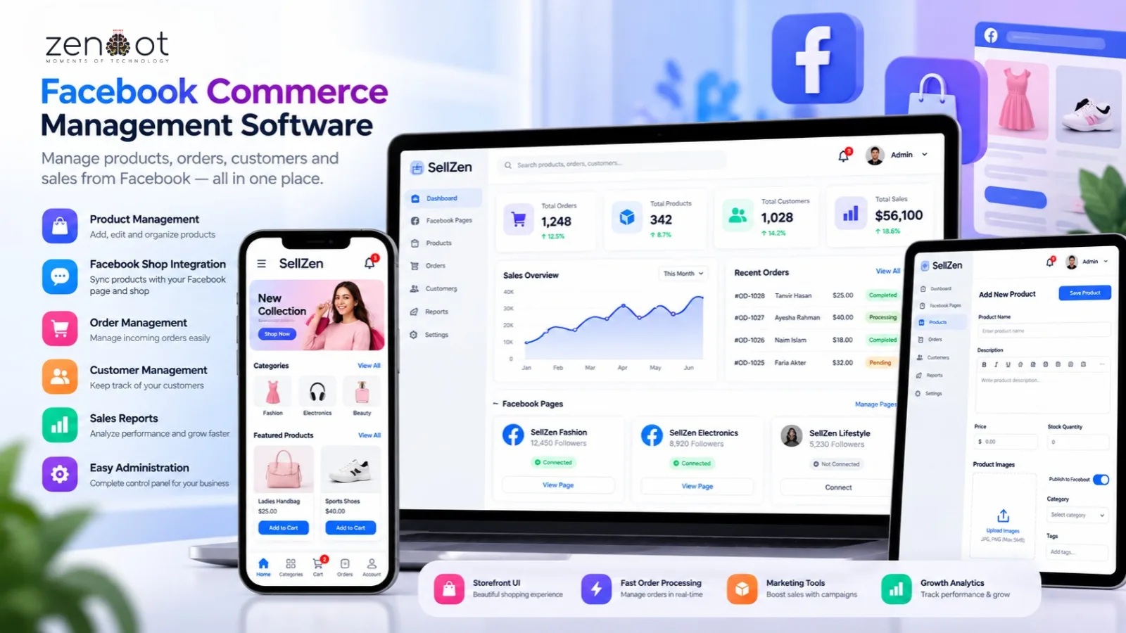 Boost Your Facebook Sales with Facebook Page Genie – The Ultimate Product Management Script - facebook commerce management software software dashboard