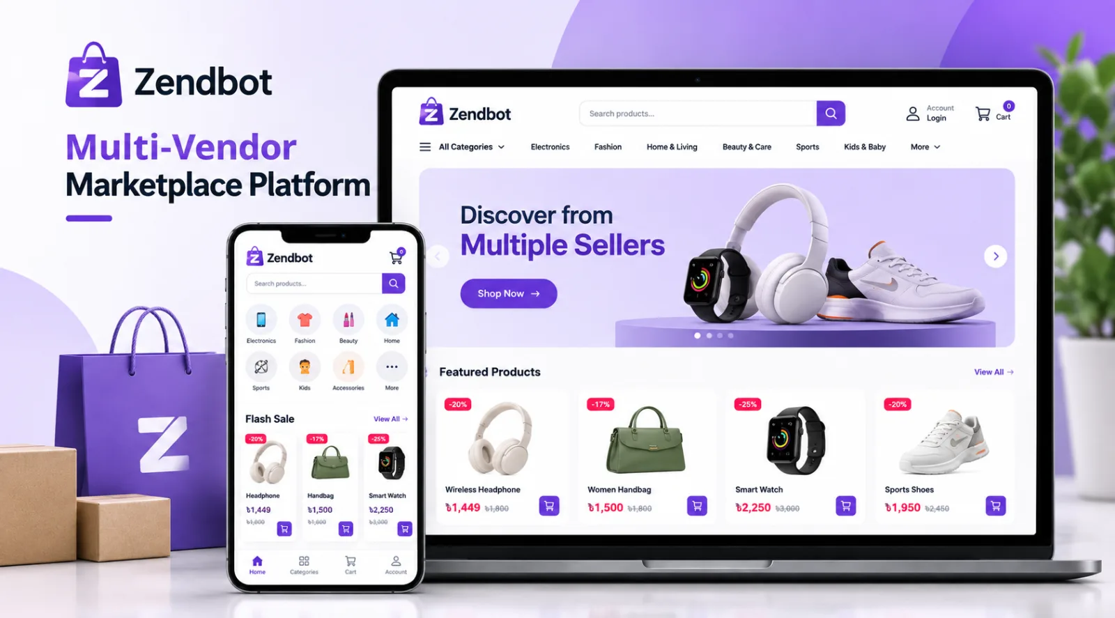 Zendbot Multi-Vendor Marketplace Platform